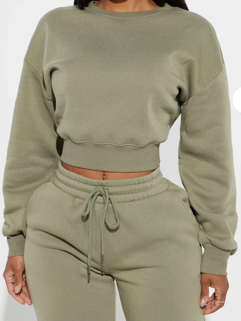 Fashion Nova Olive Green Lounge Set - Packaged
